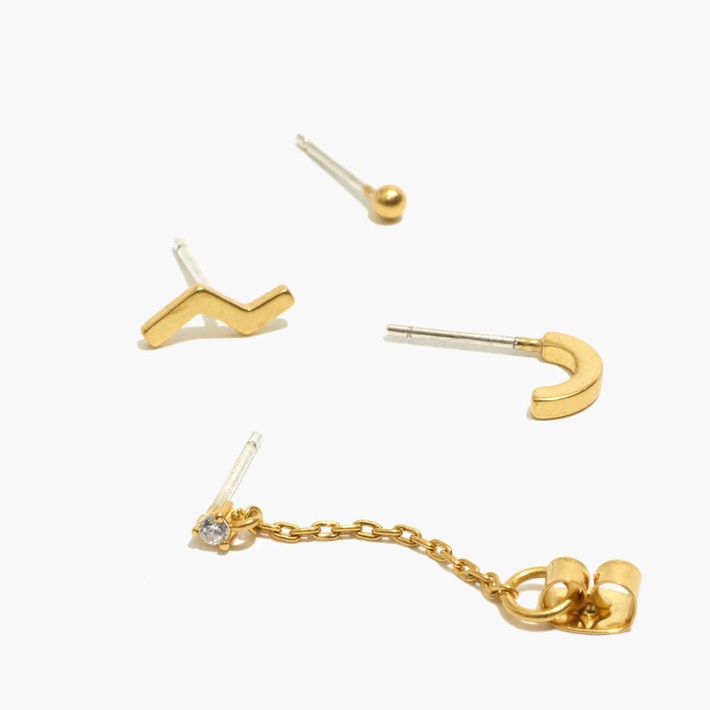 [NWT] Madewell Earring Set in Vintage Gold